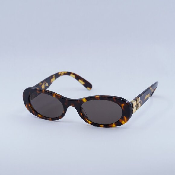 Miu Miu MU06ZS VAU06B Sunglasses Havana Oval Frame, Brown Lenses main image 10